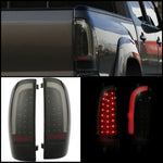 For Toyota Tacoma 2005-2015 LED Tube Tail Lights Lamps Left+Right Black Smoked