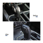 For Ford F150 Gear Shift Knob Trim Cover Carbon Fiber Decoration Bezel 2015-2019