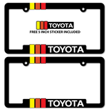 Toyota Heritage Striped License Plate Frame Fits Tacoma Tundra 4Runner FJ Crus 2 PCK