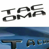Raised Tailgate Insert Letters Fits 2016-2023 Toyota Tacoma Matte Black Emblem