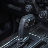 For Ford F150 Gear Shift Knob Trim Cover Carbon Fiber Decoration Bezel 2015-2019