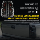 Pair Smoke Tail Lights Brake Lamp for  Chevy Silverado 1500 2500 3500 1999-2006