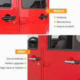 Door Grab Handle Inserts Cover for Jeep Wrangler JK JKU 2007-2018 Aluminum 5Pcs