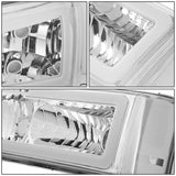FOR 03-07 CHEVY SILVERADO AVALANCHE LED DRL HEADLIGHT BUMPER LAMPS CHROME/CLEAR