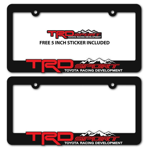 TRD SPORT License Plate Frames Toyota TRD Tacoma Tundra 4Runner RAV4 Highlander
