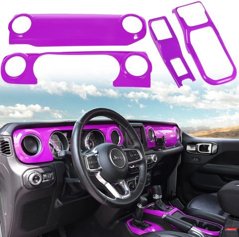 Gear Shift Dashboard Panel Cup Holder Cover Trim for Jeep Wrangler JL JLU 2018+