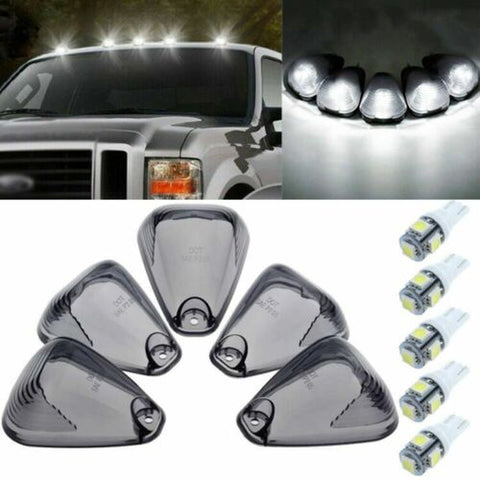 Super Duty Smoked Cab Roof Running Marker Light Covers Lens For Ford F250 F350 
