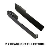 2 Front Left Right Headlight Filler Trim for Toyota Tacoma 12-14 Car Accessories