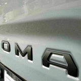 Raised Tailgate Insert Letters Fits 2016-2023 Toyota Tacoma Matte Black Emblem