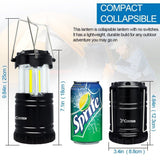 Set of 4 LED Camping Lantern, COB Ultra Bright Collapsible Portable Camping Lamp