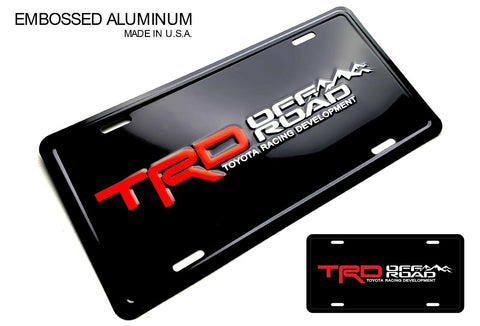 TRD off ROAD Embossed Aluminum License Plate TrdTundra 4Runner tacoma