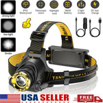 990000LM LED Headlamp Rechargeable Tactical Headlight Zoom Head Torch Flashlight
